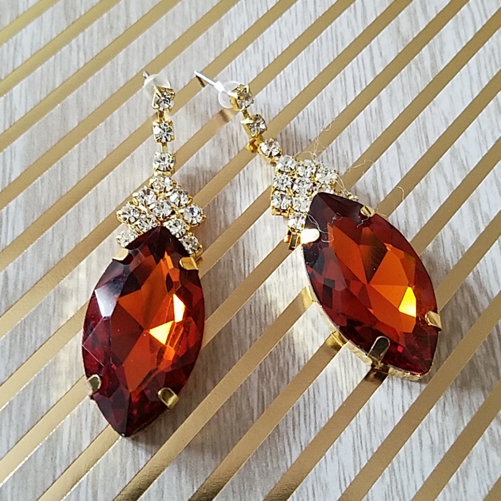 Teardrop chandelier earrings